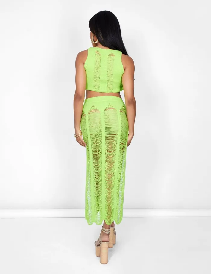 Women Ladder Detail Top Green Green Public Desire Tops