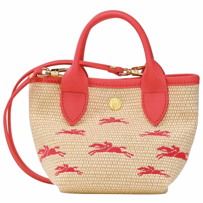Women Le Panier Pliage XS Basket Strawberry Longchamp Handbags