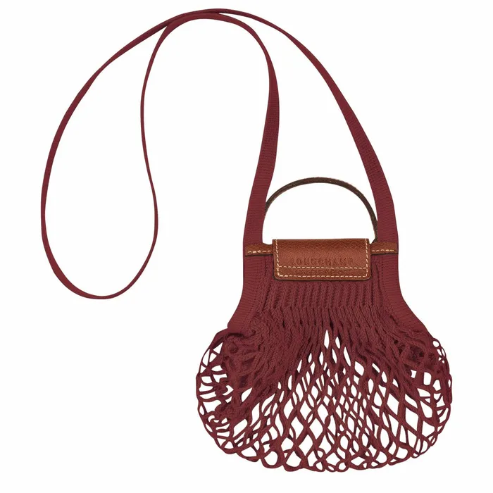 Women Le Pliage Filet XS Mesh Bag Mahogany Longchamp Clutches