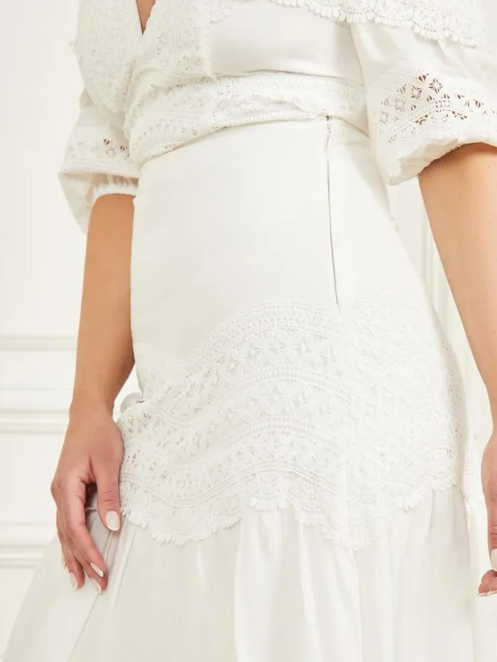 Women Lou Lou Maxi Skirt Pale Pearl Marciano Bottoms Women Lou Lou Maxi Skirt Pale Pearl Marciano Bottoms