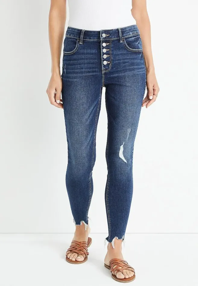 Women M Jeans By Maurices Cool Comfort High Rise Ripped Jegging Maurices Jeans