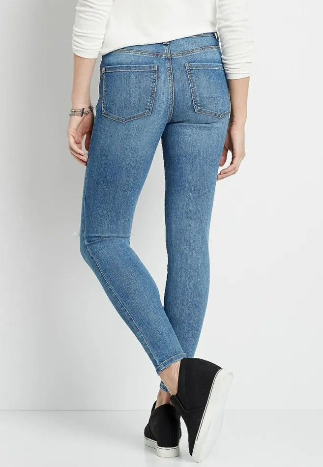 Women M Jeans By Maurices Everflex Super Skinny High Rise Stretch Ripped Jean Maurices Jeans
