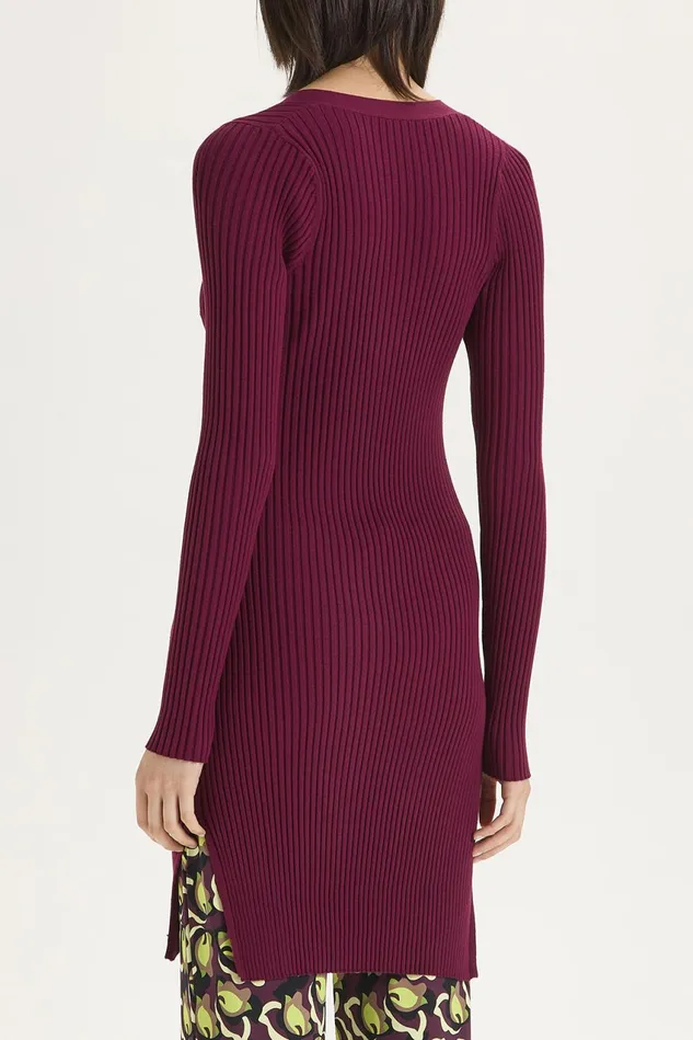 Women Malparmi Knitwear Elastic Yarn Cardigan Redgrapes