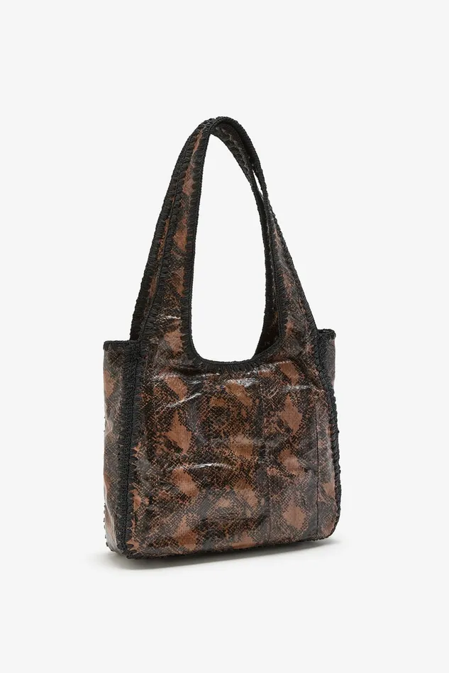 Women Malparmi Medium Bags Exotic and Crochet Medium Shoulder Bag Camel