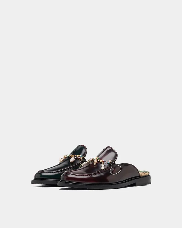 WomenMen Filling Pieces Loafers and Dress Shoes Mule Ananas Ox Blood
