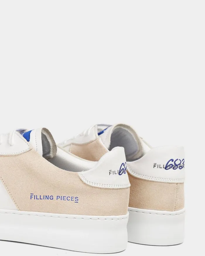 WomenMen Filling Pieces Sneakers Low Plain Court 683 Organic White