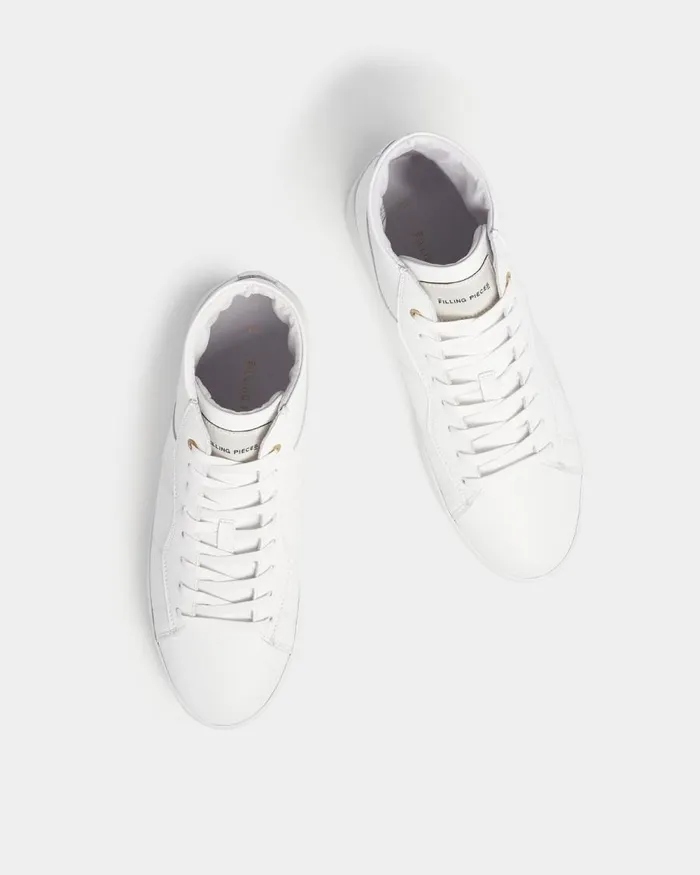 WomenMen Filling Pieces Sneakers Mid Plain Court White