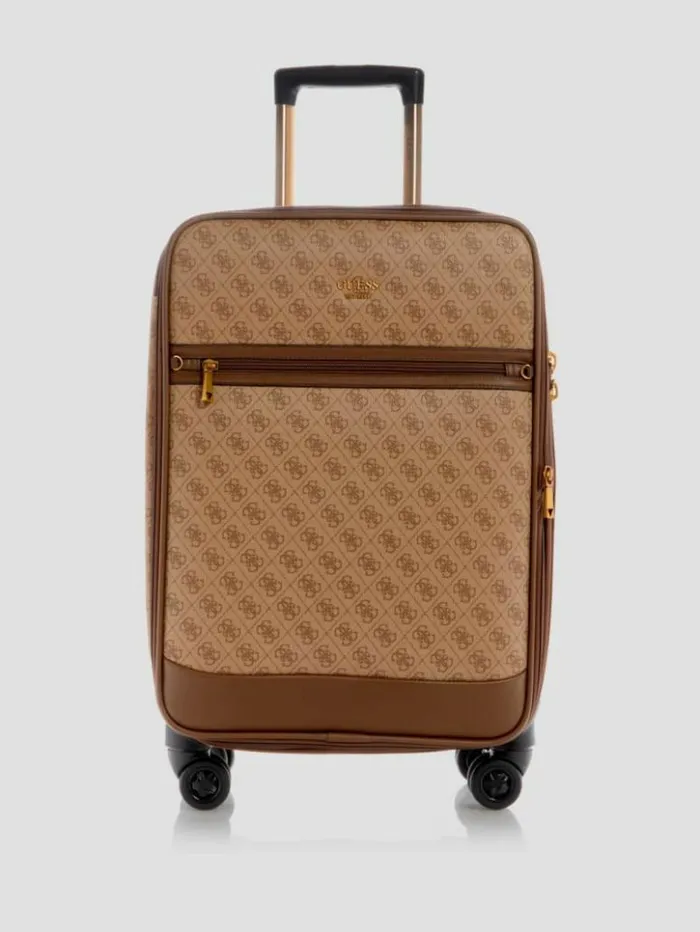 WomenMen GUESS Luggage and Travel Bags Keith 20034 8Wheel Suitcase Latte