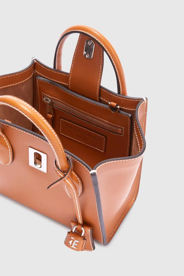 Women Mini Bags Ermanno Scervino Leather Mini Maggie Bag In Brown 8211 Ermanno Scervino Brown