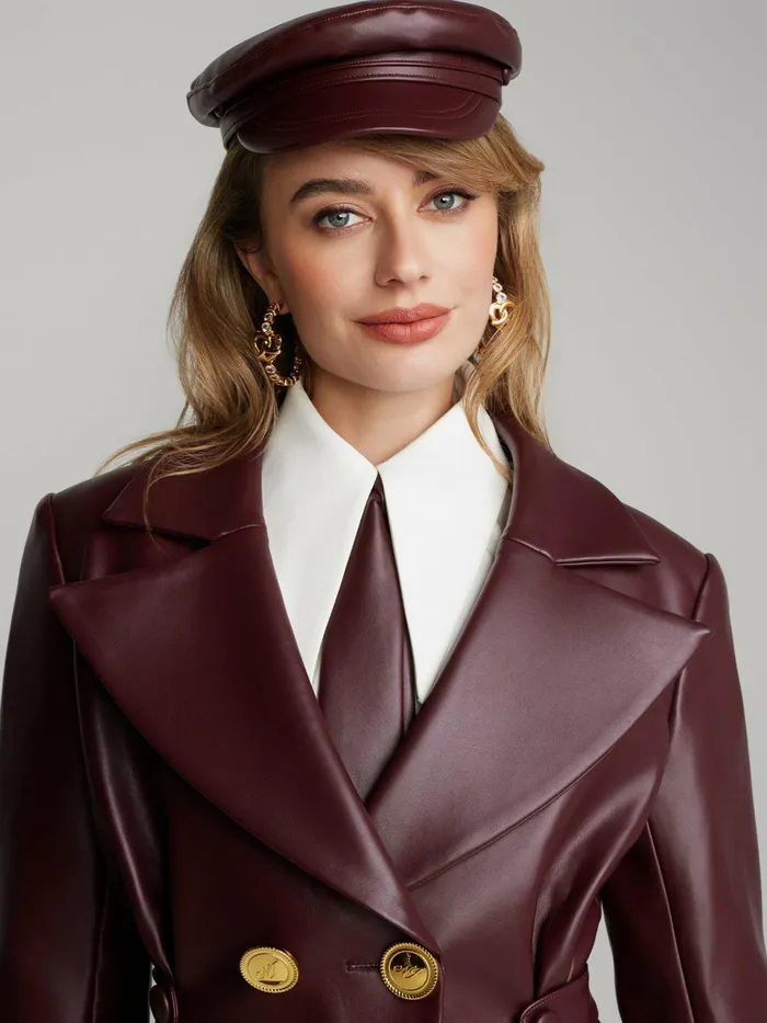 Women Mirabel Faux Leather Hat Nana Jacqueline Hats
