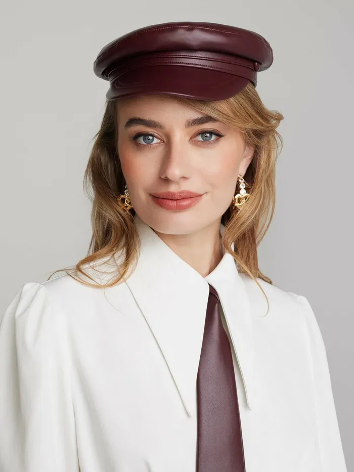 Women Mirabel Faux Leather Hat Nana Jacqueline Hats