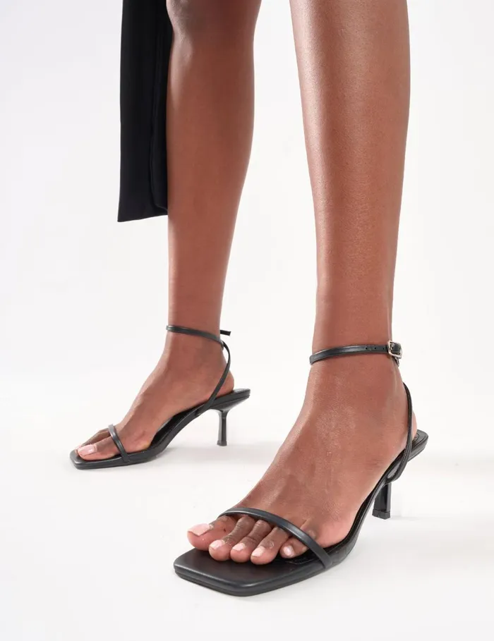 Women Natalya Black Barely There Mid Heels Black Public Desire Square Toe Heels Women Natalya Black Barely There Mid Heels Black Public Desire Square Toe Heels