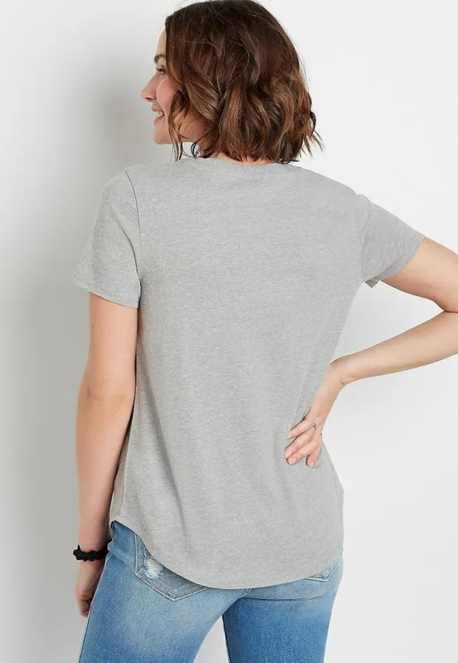 Women North Dakota State Flower Graphic Tee Maurices Tops
