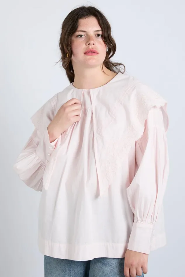 Women Occasion Wear Damson Madder Embroidered Candy Blouse 8211 Pink