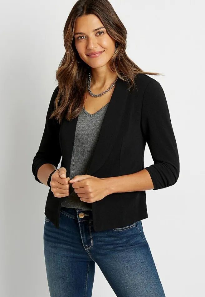 Women Open Front Blazer Maurices Tops