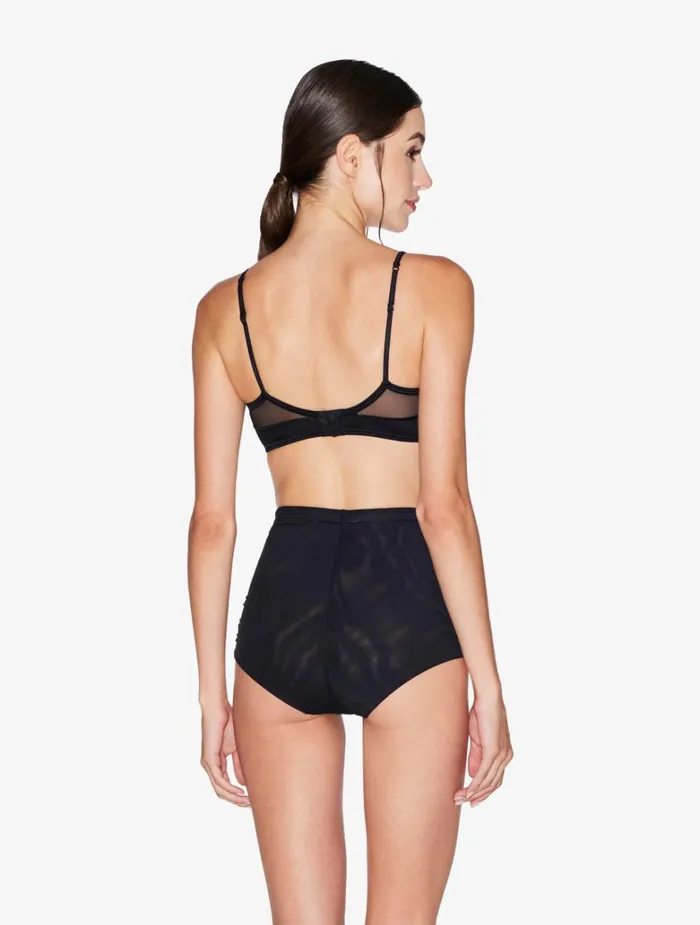 Women Panties La Perla Highwaisted Briefs In Black Stretch Tulle