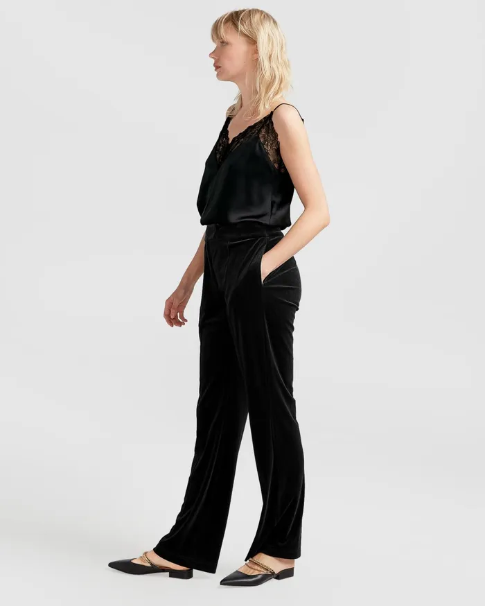 Women Pants and Skirts Belle and Bloom Reverie Velvet Pant 8211 Black