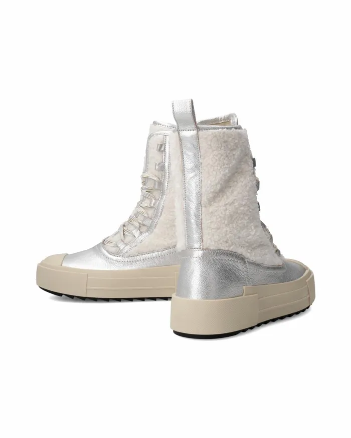 Women Paris Haute Sneakers WhiteSilver Shoes Philippe Model Paris Hybrid