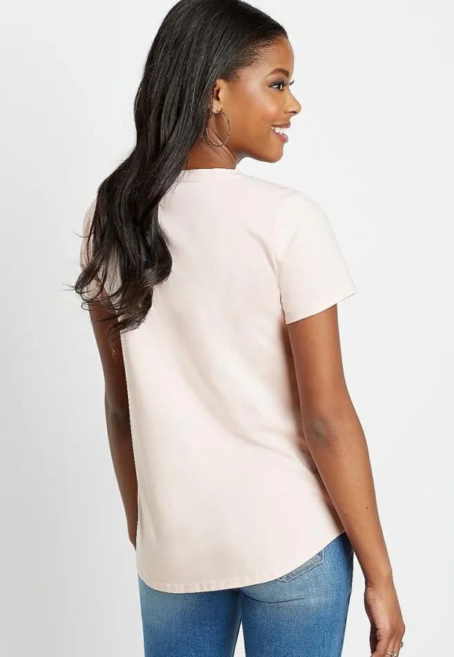 Women Pink Be Kind Or Be Quiet Graphic Tee Maurices Tops