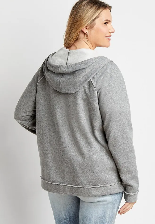 Women Plus Size Zip Up Hoodie Maurices Plus Tops