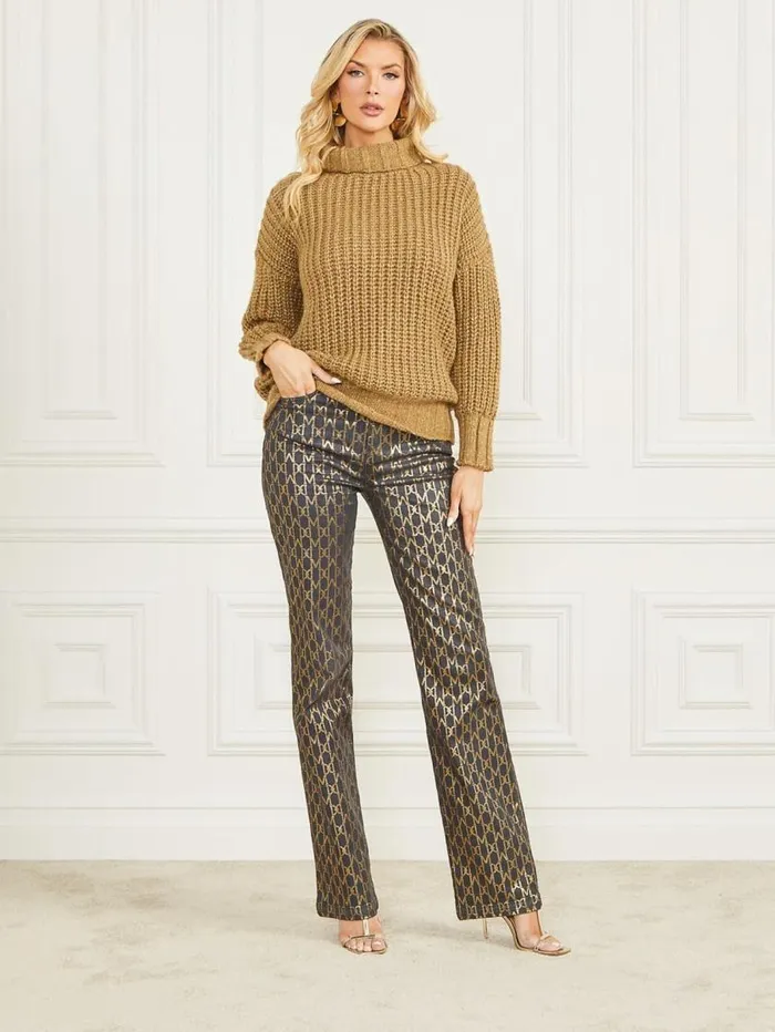 Women Promise WoolBlend Sweater Cider Gold Multi Marciano Tops And Sweaters