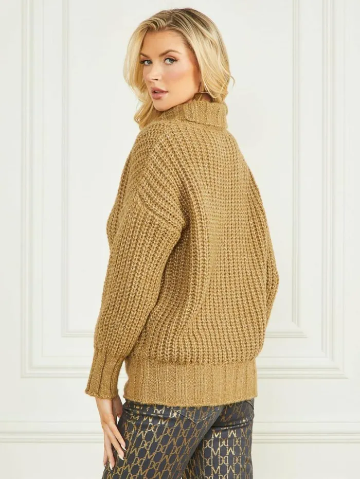 Women Promise WoolBlend Sweater Cider Gold Multi Marciano Tops And Sweaters
