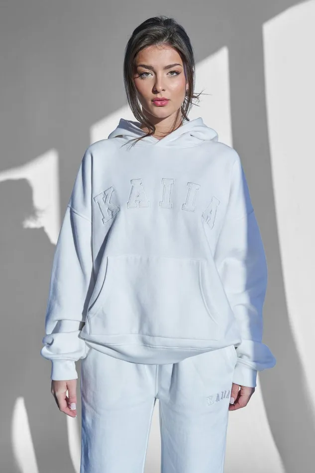 Women Public Desire UK OVERSIZED HOODIE WHITE White Public Desire Two Piece Sets Women Public Desire UK OVERSIZED HOODIE WHITE White Public Desire Two Piece Sets