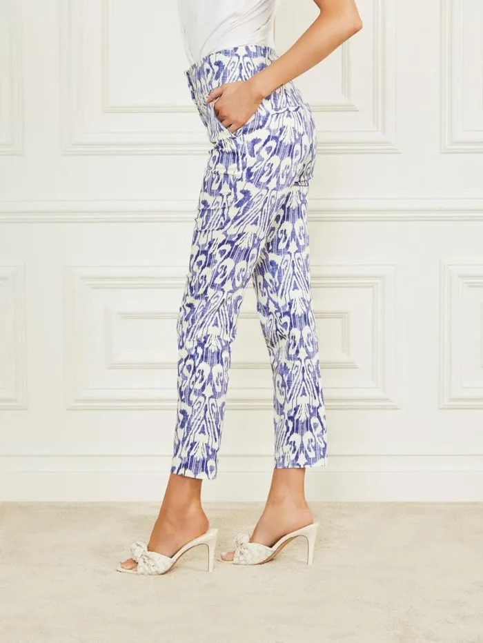Women Shelly Printed Pant Substance Blue Print Marciano Bottoms Women Shelly Printed Pant Substance Blue Print Marciano Bottoms