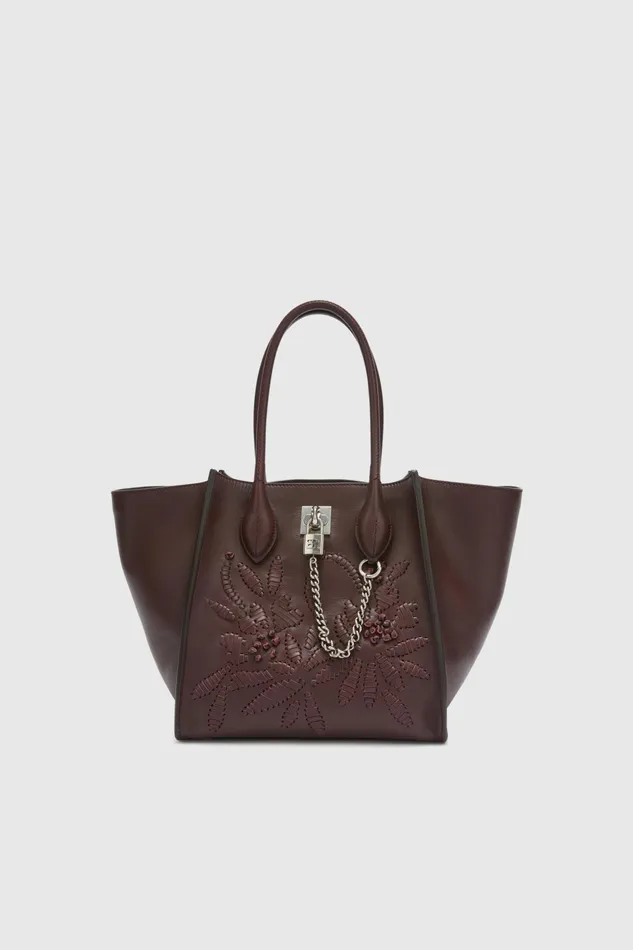 Women Shoulder Bags Ermanno Scervino Leather Bag Handcrafted In Bordeaux Maggie 8211 Ermanno Scervino Bordeaux