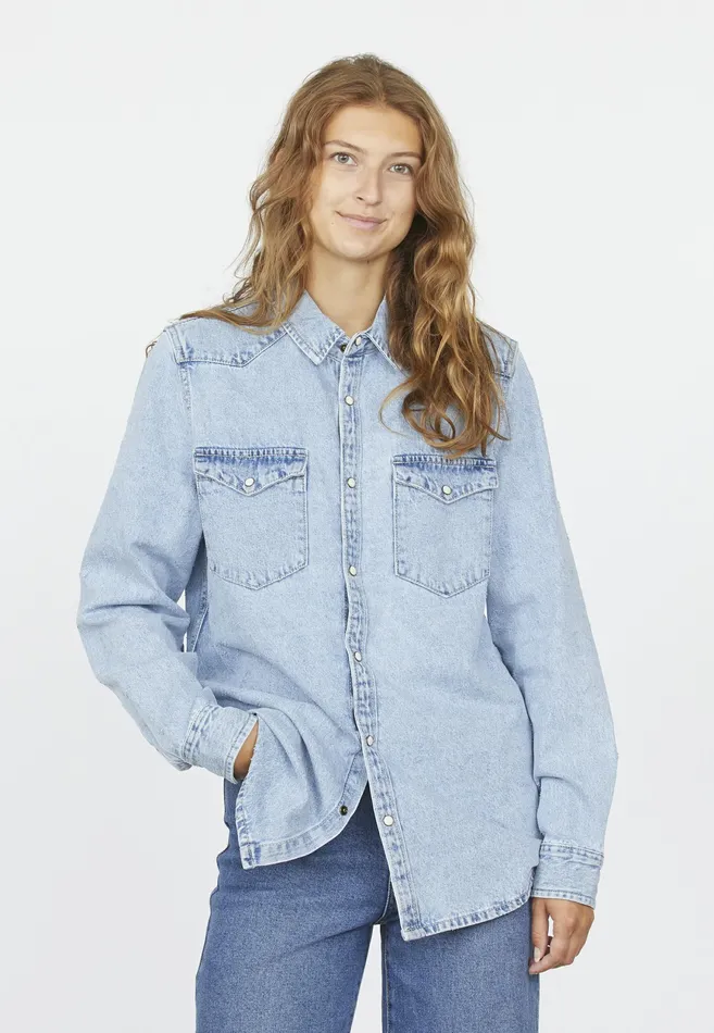 Women Sisters Point Shirts and Blouses OSASH4 L Blue Wash