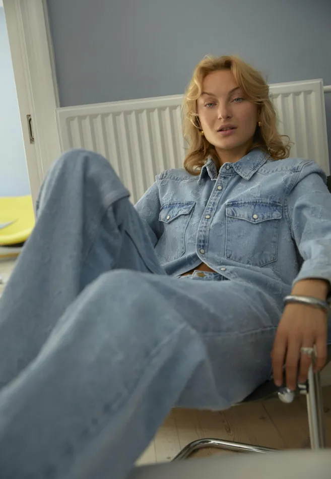 Women Sisters Point Shirts and Blouses OSASH4 L Blue Wash