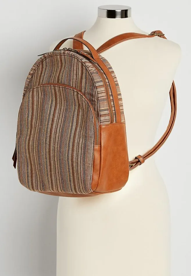 Women Stripe Backpack Maurices Bags