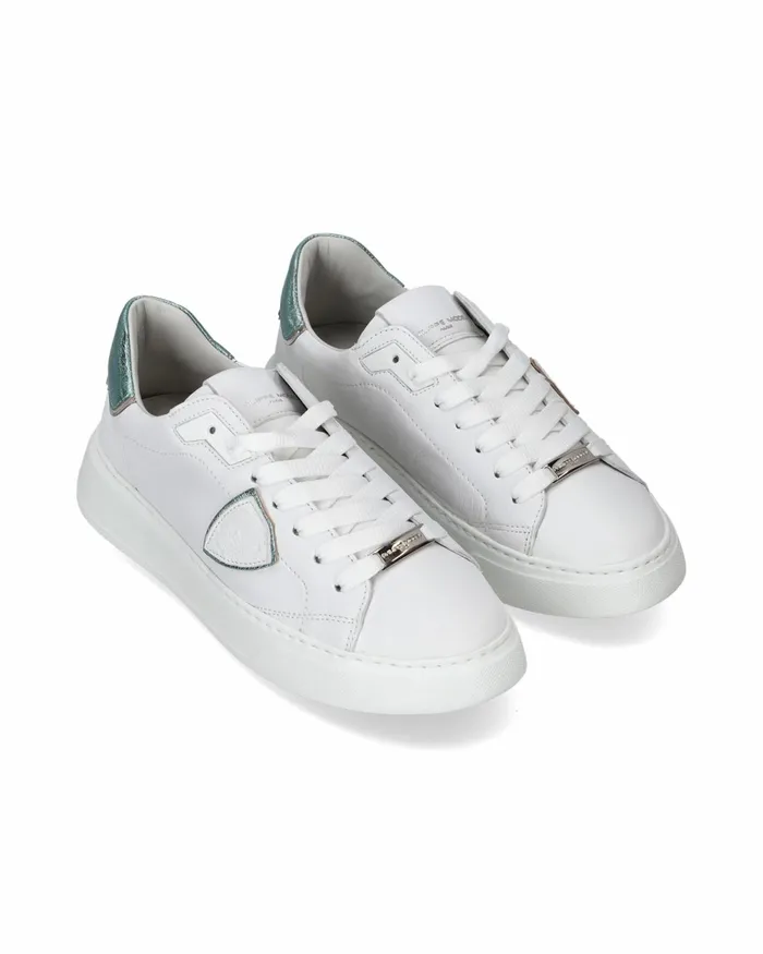 Women Temple Sneakers WhiteBlue Shoes Paris Philippe Model Paris Casual