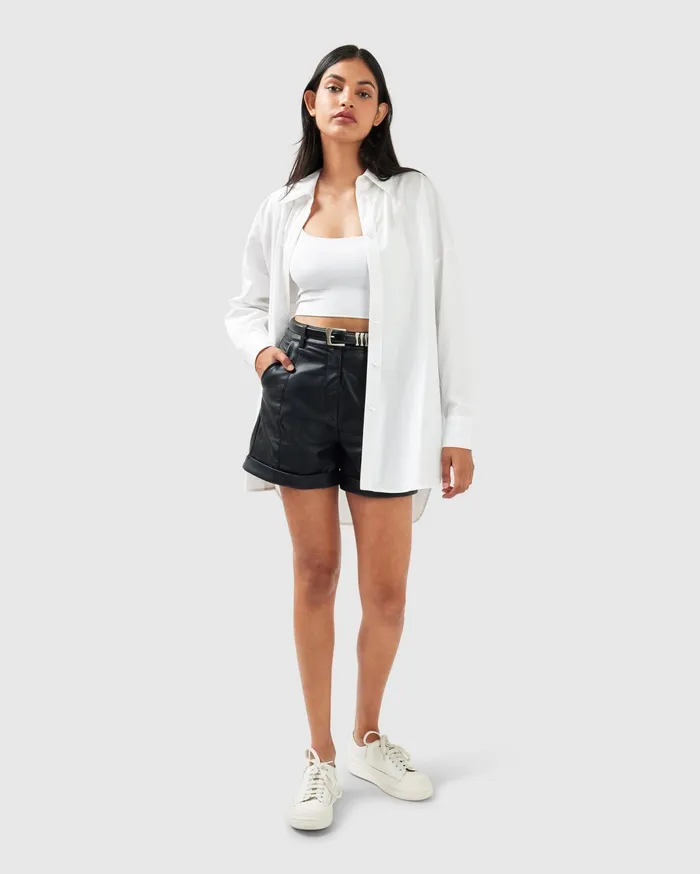 Women Tops Belle and Bloom Into You Oversized Shirt 8211 White