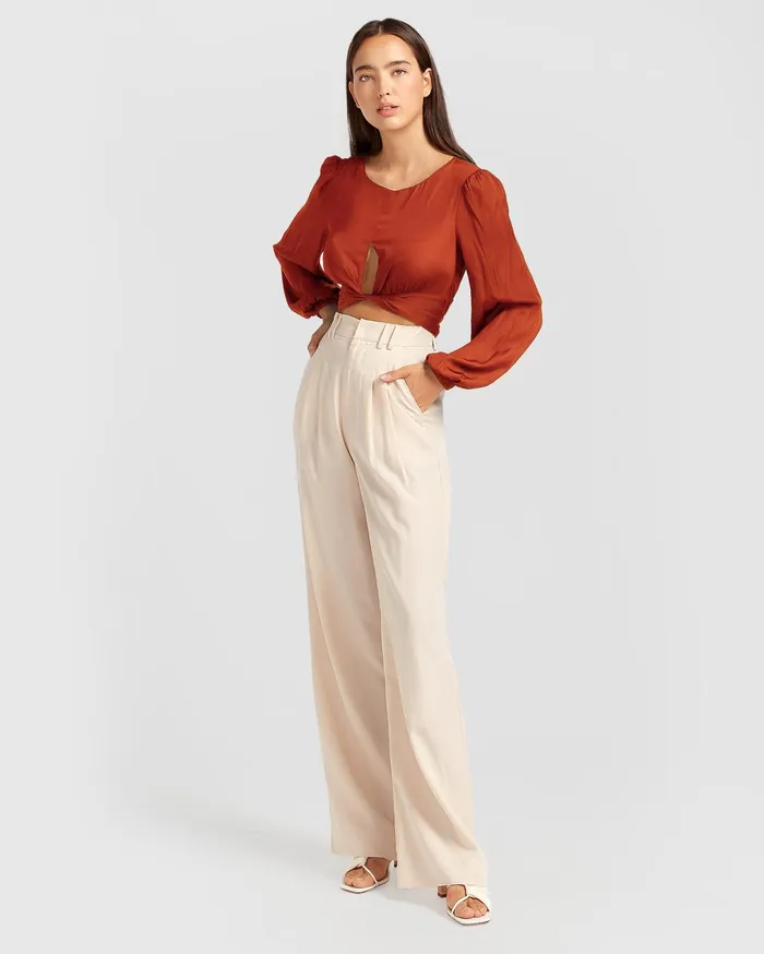 Women Tops Belle and Bloom No Way Home Cropped Top 8211 Terracotta FINAL SALE