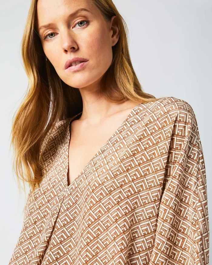 Women Tops Billy Reid V Pleat Blouse Creambrown