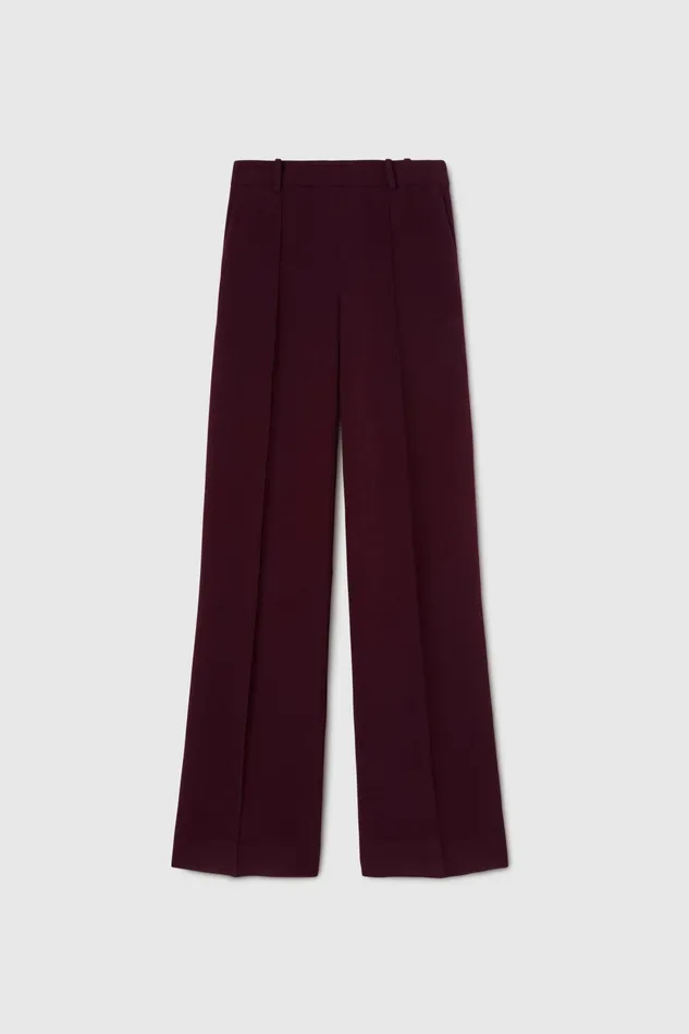 Women Trousers Ermanno Scervino Elegant Bordeaux Bootcut Pants For Women 8211 Ermanno Scervino Bordeaux