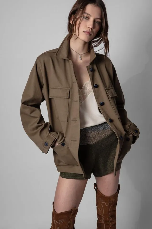 Zadig and Voltaire Jackets KANSAS BROD JKT BROWN 8211 Women Zadig and Voltaire Jackets KANSAS BROD JKT BROWN 8211 Women