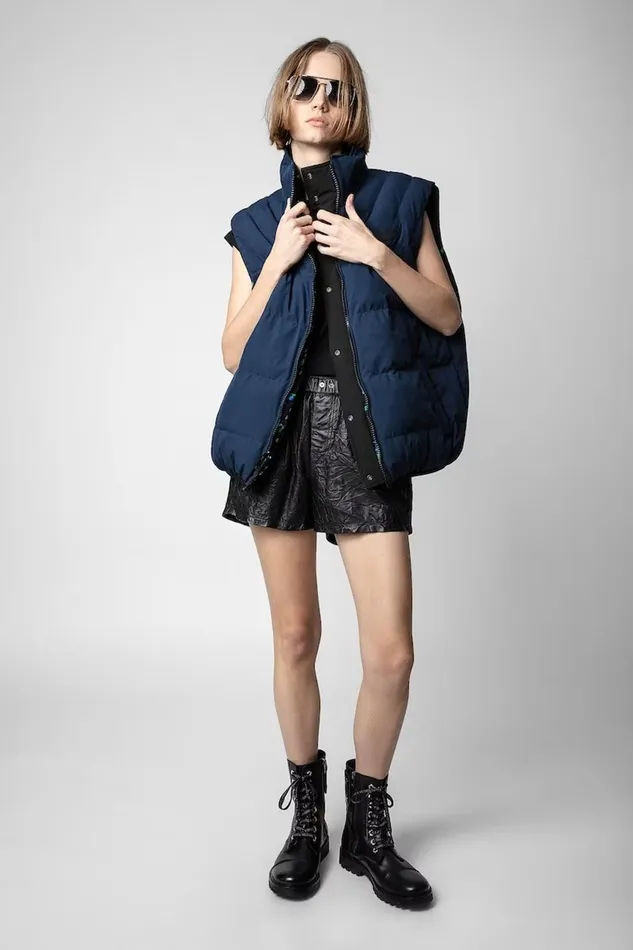 Zadig and Voltaire Jackets KERA FLOWER VEST BLACK FLOWER 8211 Women