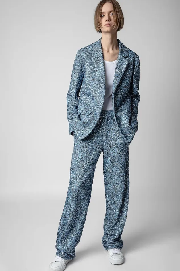 Zadig and Voltaire Jackets VANILLE SEQUINS BLUE 8211 Women