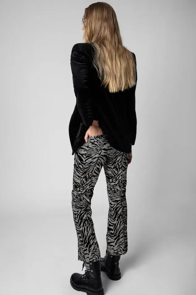 Zadig and Voltaire Pants POLIS VELVET SPARKLE BLACK 8211 Women Zadig and Voltaire Pants POLIS VELVET SPARKLE BLACK 8211 Women