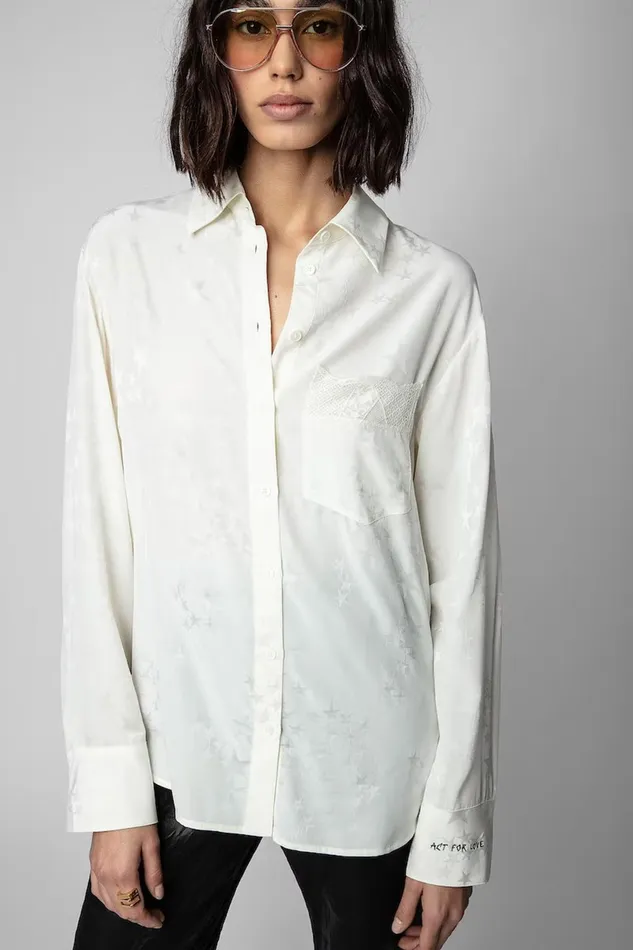 Zadig and Voltaire Shirts and Tops MORNING JAC SHIRT OFF WHITE 8211 Women Zadig and Voltaire Shirts and Tops MORNING JAC SHIRT OFF WHITE 8211 Women