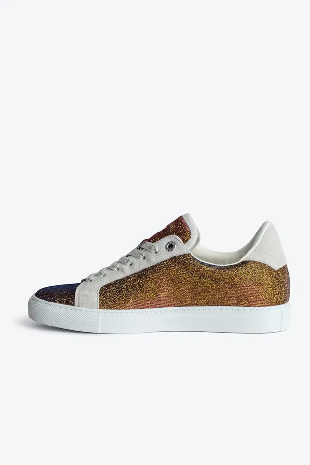 Zadig and Voltaire Sneakers ZV1747 SPARKLE GOLD GOLD 8211 WomenMen Zadig and Voltaire Sneakers ZV1747 SPARKLE GOLD GOLD 8211 WomenMen