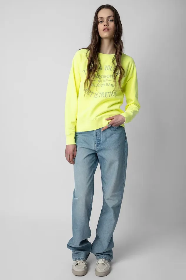 Zadig and Voltaire Sweaters and Knitwear UPPER BLASON NEON NEON YELLOW 8211 Women Zadig and Voltaire Sweaters and Knitwear UPPER BLASON NEON NEON YELLOW 8211 Women