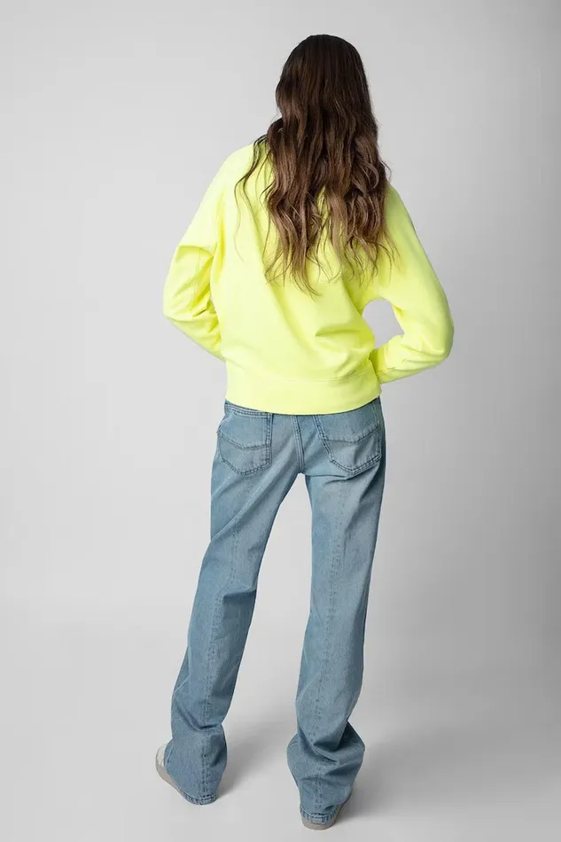 Zadig and Voltaire Sweaters and Knitwear UPPER BLASON NEON NEON YELLOW 8211 Women Zadig and Voltaire Sweaters and Knitwear UPPER BLASON NEON NEON YELLOW 8211 Women